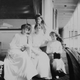 Tatiana, Olga, Anastasia and Maria, the daughters of Emperor Nicholas II, aboard a steamer boat.